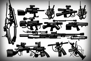 sniper rifle tattoo idea