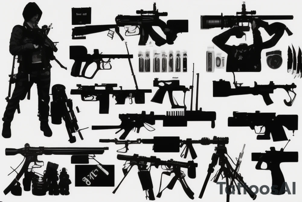 sniper rifle tattoo idea