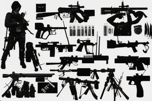 sniper rifle tattoo idea