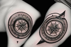 complex compass tattoo idea