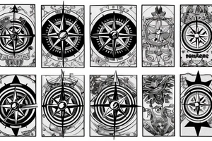 complex compass tattoo idea