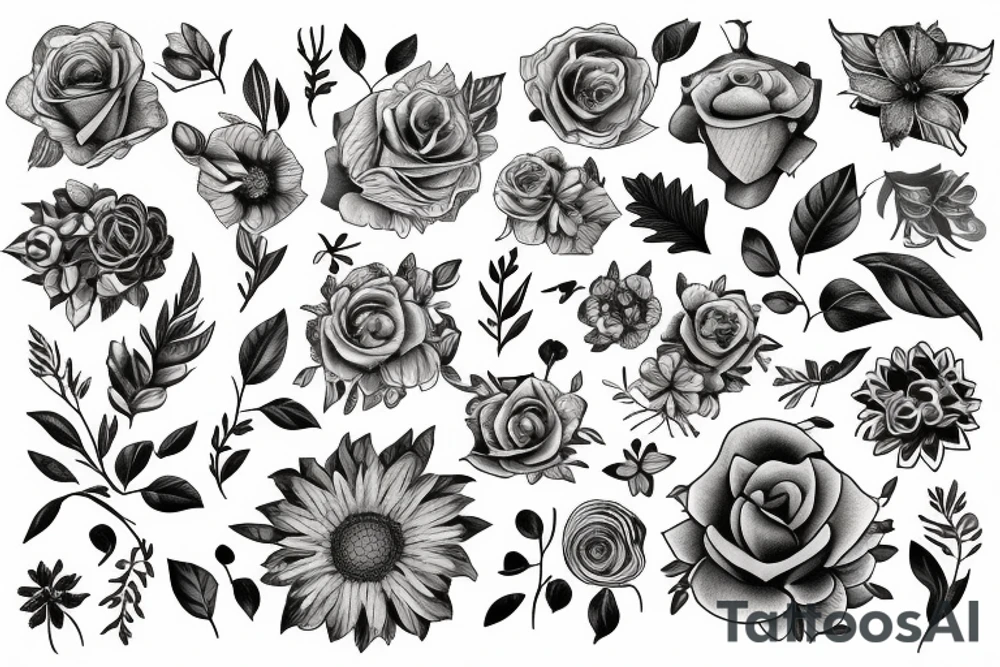 flowers tattoo idea