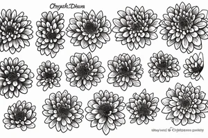 Chrysanthemum flower tattoo idea