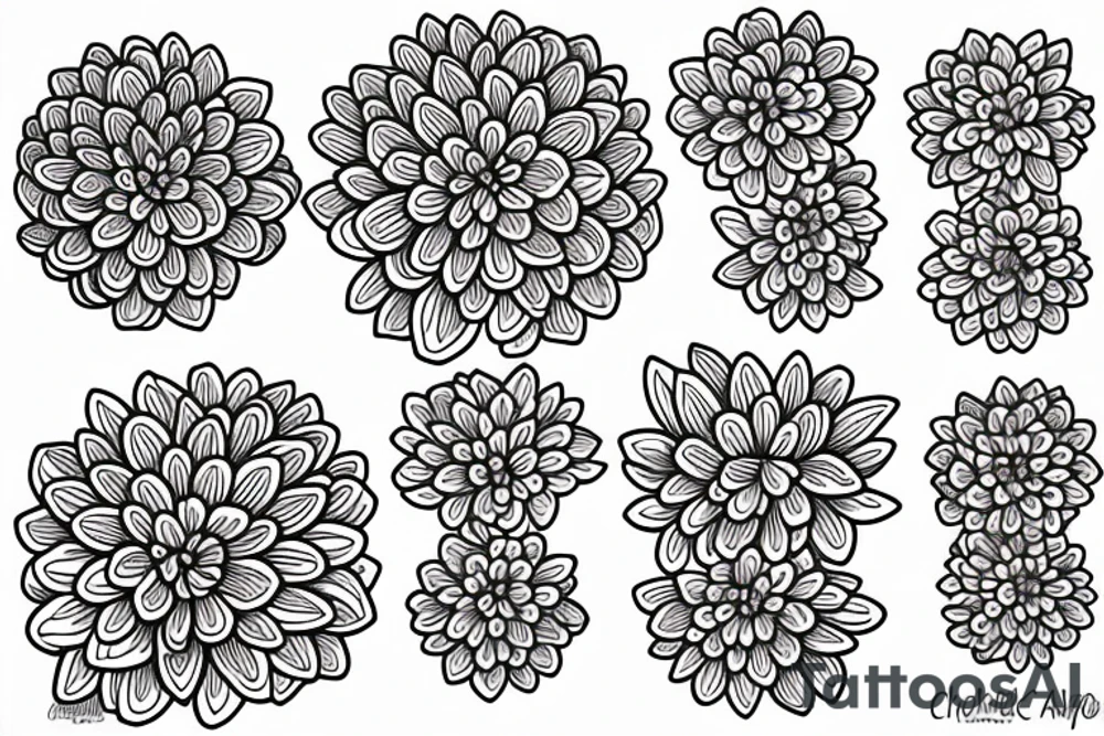 Chrysanthemum flower tattoo idea
