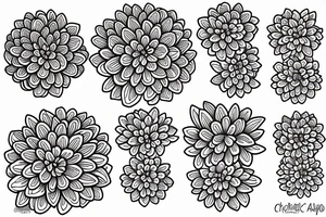Chrysanthemum flower tattoo idea