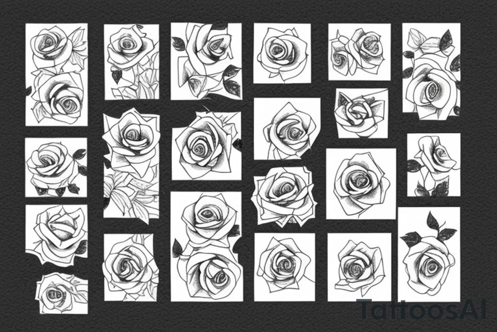 simple rose tattoo idea