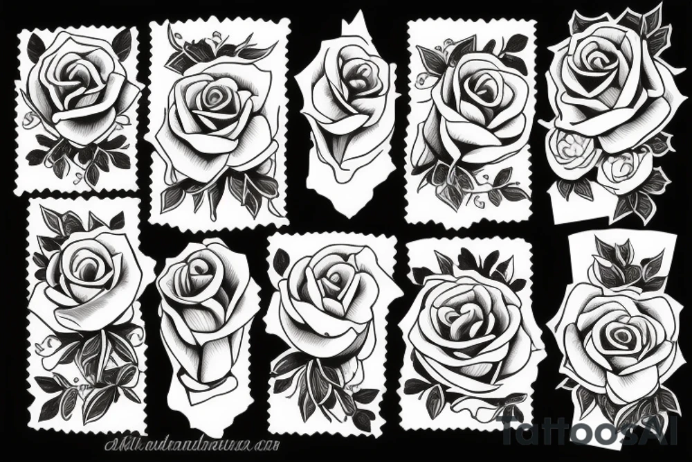 simple rose tattoo idea