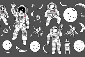 An astronaut seeing the moon tattoo idea