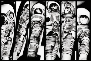 An astronaut seeing the moon tattoo idea
