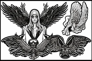 Archangel gabriel tattoo idea