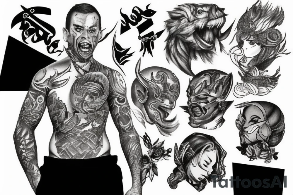 Fighter tattoo idea