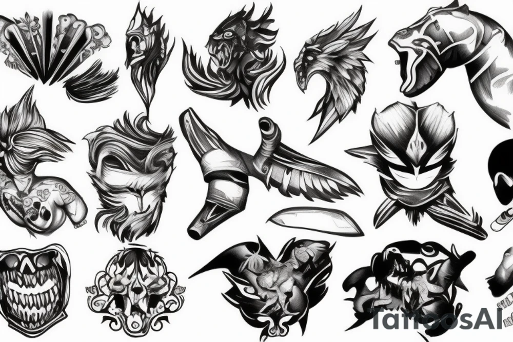 Fighter tattoo idea