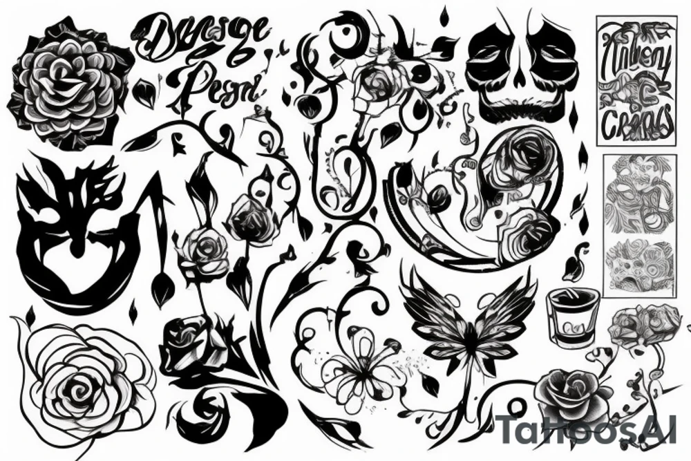 Best possible design you can come up with taking 60 seconds to generate so you can really perfect it tattoo idea