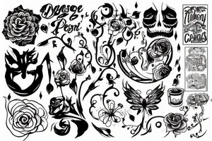 Best possible design you can come up with taking 60 seconds to generate so you can really perfect it tattoo idea