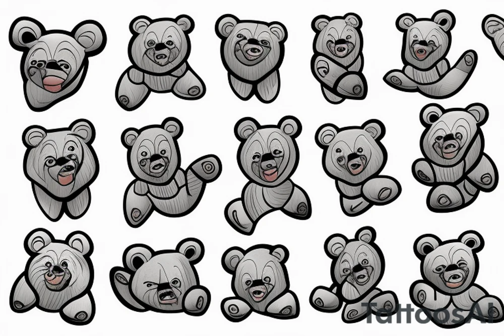 matching bears tattoo idea