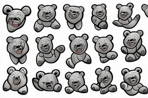 matching bears tattoo idea
