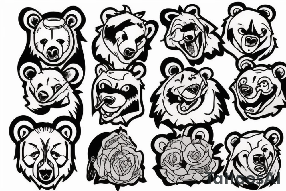 matching bears tattoo idea