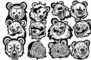 matching bears tattoo idea