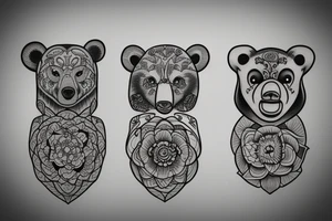 matching bears tattoo idea