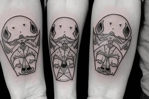 matching ghost tattoos for couples tattoo idea