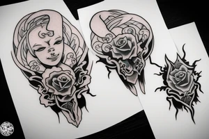 matching ghost tattoos for couples tattoo idea