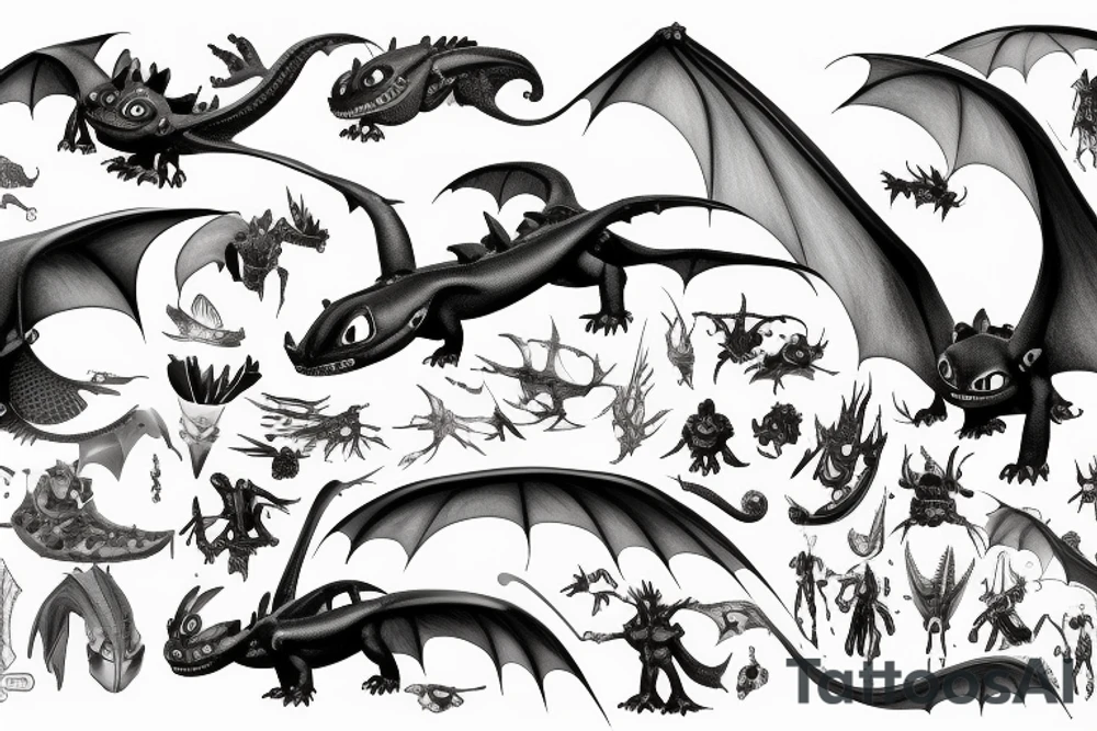 how to train your dragon tattoo idea