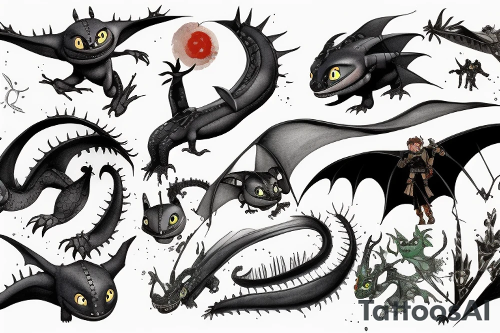 how to train your dragon tattoo idea