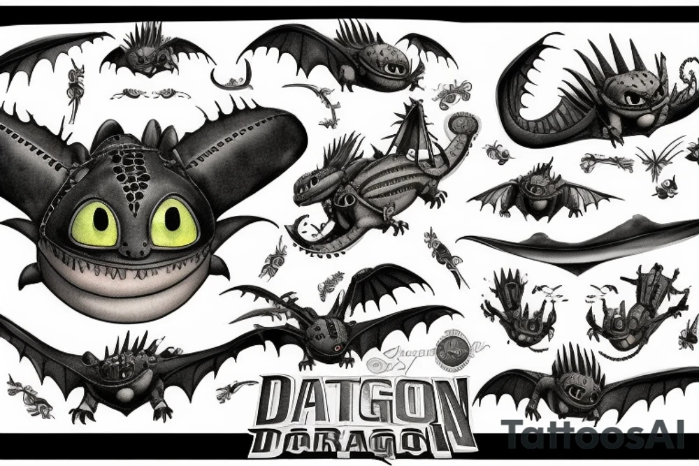 how to train your dragon tattoo idea