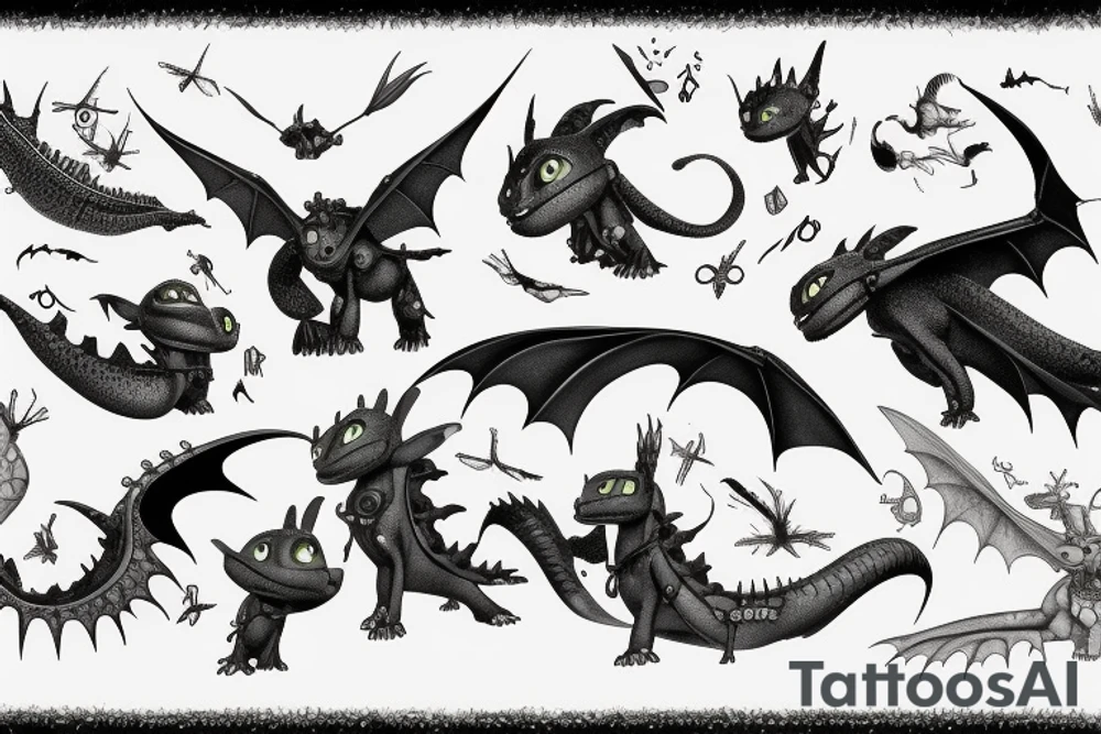 how to train your dragon tattoo idea