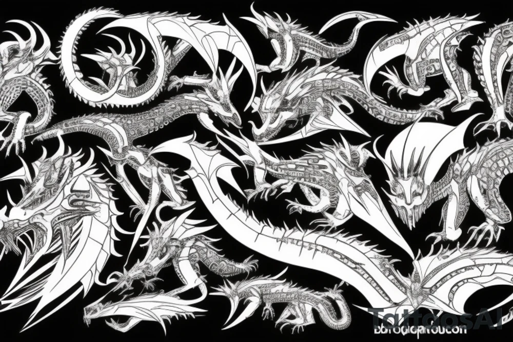 cyberpunk dragon tattoo idea