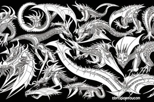 cyberpunk dragon tattoo idea
