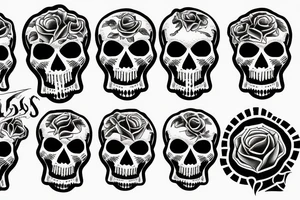 skull with guns and roses tattoo idea