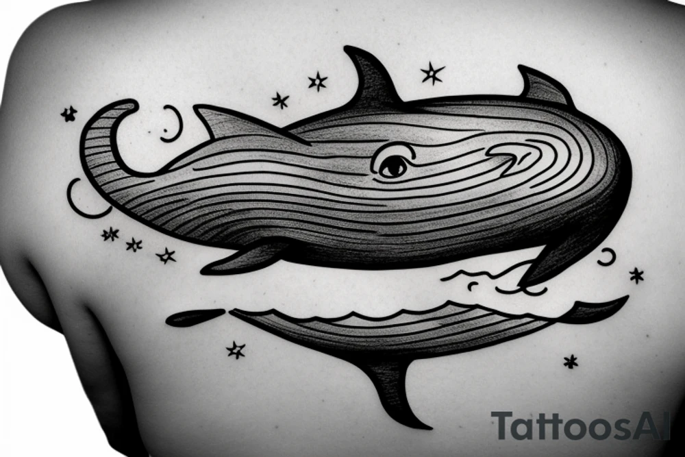floating whale in the sky with a house on its back tattoo idea floating whale in the sky with a house on its back tattoo idea