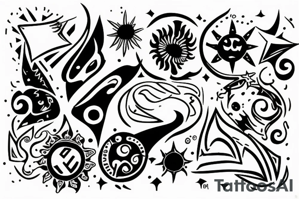 Dopamine symbol with the sun tattoo idea