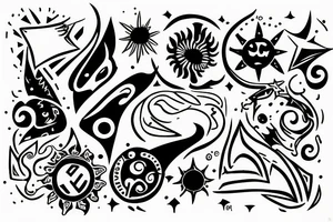 Dopamine symbol with the sun tattoo idea