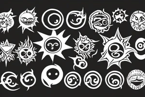Dopamine symbol with the sun tattoo idea