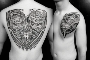 Man beating other man tattoo idea