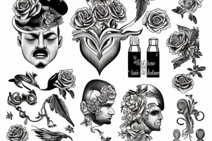 Two men, classical style tattoo idea