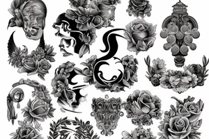 Two men, classical style tattoo idea