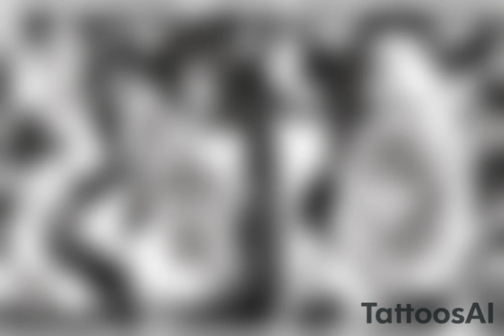 Demon Succubus getting head opened by hands tattoo idea