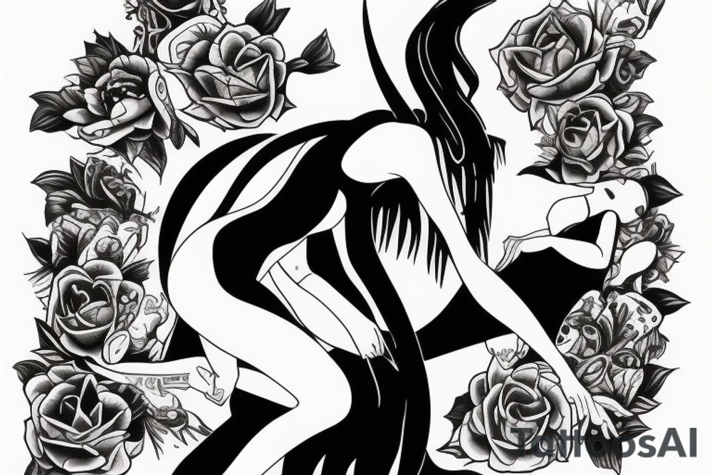 Demon Succubus getting head opened by hands tattoo idea Demon Succubus getting head opened by hands tattoo idea