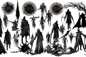 bloodborne style tattoo tattoo idea