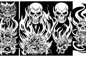 ghost rider punishing a demon tattoo idea