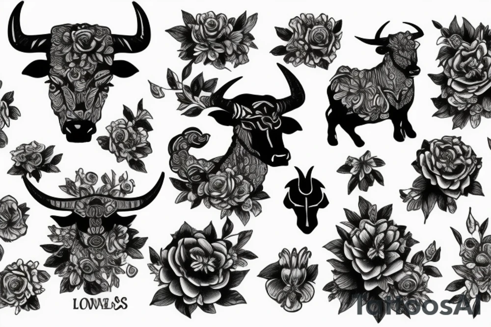 no flowers, taurus goddess with a bull tattoo idea no flowers, taurus goddess with a bull tattoo idea