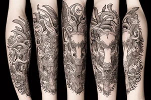 no flowers, taurus goddess with a bull tattoo idea