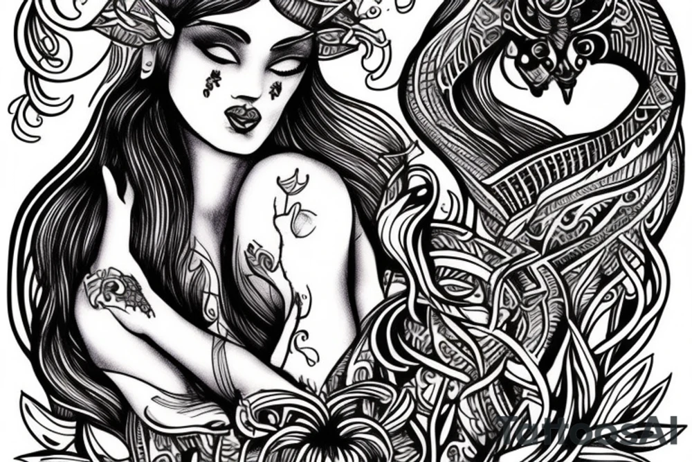taurus goddess with a bull tattoo idea