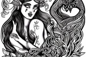taurus goddess with a bull tattoo idea