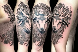 taurus goddess with a bull tattoo idea