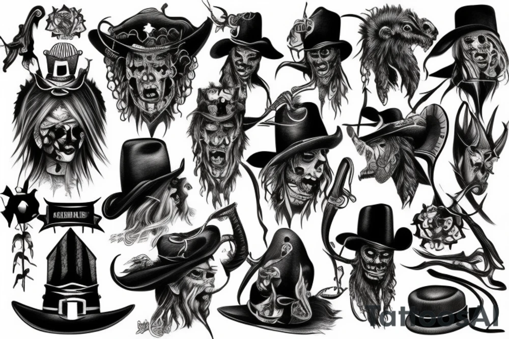 wild west demon tattoo tattoo idea