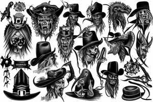 wild west demon tattoo tattoo idea